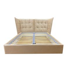 Кровать двуспальная Фанталь, спальное место (ШхД): 160см Х 200см, с подъемным механизмом, ткань велюр, цвет: бежевый