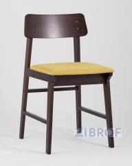 Комплект из четырех стульев ODEN мягкая тканевая желтая обивка