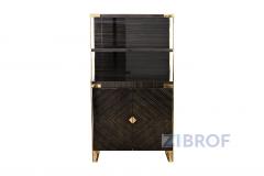 Витрина Golden Prism коричневая/золото