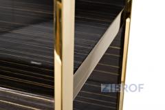 Витрина Golden Prism коричневая/золото