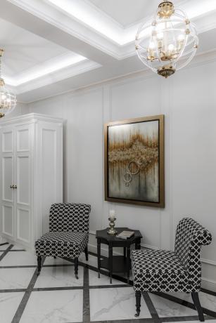 Кресло черно-белое (лён) в Краснодаре