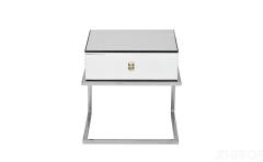 KFG131 Тумба зерк. с ящиком каркас н/ж сталь хром 50*40*50см