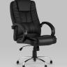 Компьютерное кресло TopChairs Atlant офисное черное обивка экокожа, механизм качания Top Gun в Краснодаре