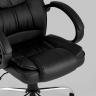 Компьютерное кресло TopChairs Atlant офисное черное обивка экокожа, механизм качания Top Gun в Краснодаре