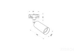 Трековый светильник Technical TR028-3-GU10-MG