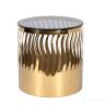 GY-ET8149GOLD Стол журнальный "Wave" тонир.стекло/зол. d50*51см в Краснодаре