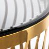 GY-ET8149GOLD Стол журнальный "Wave" тонир.стекло/зол. d50*51см в Краснодаре