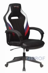 компьютерное игровое Бюрократ VIKING 3 AERO RUS белый/синий/красный черный обивка экокожа/ткань