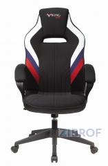 компьютерное игровое Бюрократ VIKING 3 AERO RUS белый/синий/красный черный обивка экокожа/ткань