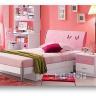 Спальня Piccola MK-4618-PI (кровать/МК-4605, тумбочка/МК-4606) 0х0х0 Розовый/Белый в Краснодаре