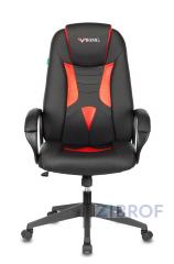 Кресло игровое Бюрократ VIKING-8N/BL-RED черный/красный искусственная кожа геймерское
