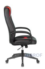 Кресло игровое Бюрократ VIKING-8N/BL-RED черный/красный искусственная кожа геймерское
