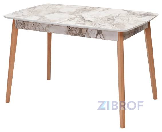 Стол обеденный 29 White Marble раскладной 120-150*75 белый мрамор в Краснодаре