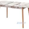 Стол обеденный 29 White Marble раскладной 120-150*75 белый мрамор в Краснодаре