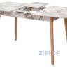 Стол обеденный 29 White Marble раскладной 120-150*75 белый мрамор в Краснодаре