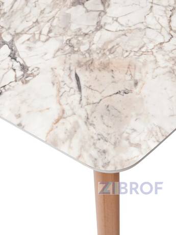 Стол обеденный 29 White Marble раскладной 120-150*75 белый мрамор в Краснодаре