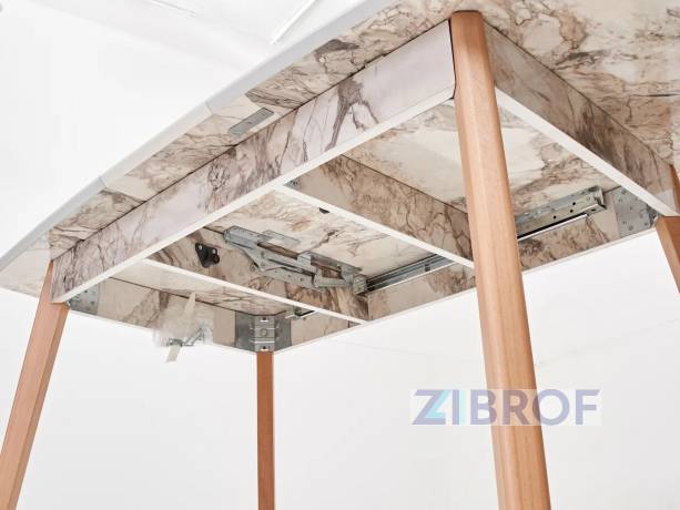 Стол обеденный 29 White Marble раскладной 120-150*75 белый мрамор в Краснодаре