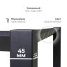 Стол офисный ST45 черный/ЛДСП коричневый дуб, 160x70 в Краснодаре