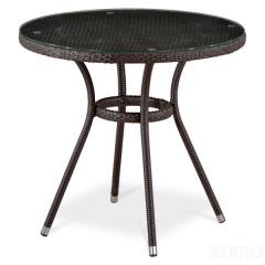 Стол из иск. ротанга T283ANT-W51-D80 Brown