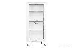 Витрина Garda Decor белая с хром GD-VI003