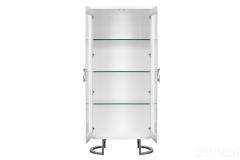 Витрина Garda Decor белая с хром GD-VI003