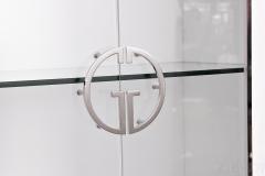 Витрина Garda Decor белая с хром GD-VI003