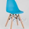 Комплект мебели детский стол Eames белый, 3 стула голубые в Краснодаре