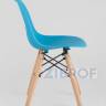 Комплект мебели детский стол Eames белый, 3 стула голубые в Краснодаре
