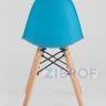 Комплект мебели детский стол Eames белый, 3 стула голубые в Краснодаре
