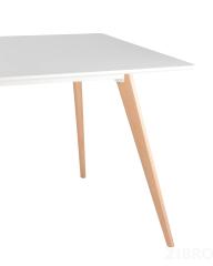 Стол FRANK 120*80 Белый, столешница сплошная, массивные деревянные ножки