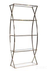13RXSH3232-GOLD Стеллаж стекло прозр/золото 90*35*200см