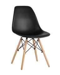 Стул Eames DSW черный пластиковый, сталь, натуральный массив бука, 4 шт.