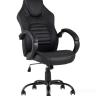 Игровое кресло компьютерное TopChairs Racer Midi черное геймерское в Краснодаре