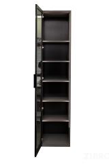 GD-10014-6 Шкаф Alto пенал c полками,цвет серый Кобальт, дверце стекло(тонир) 50*57*228.5см