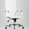 Компьютерное кресло TopChairs City офисное белое обивка экокожа, механизм качания Top Gun в Краснодаре